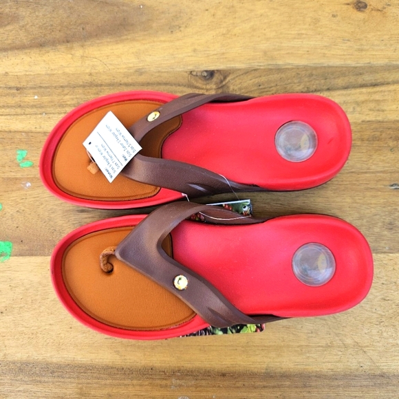 Hawaiian Jellys Ultra Comfort Kona Coffe Unisex Sandals Women's Size 7 - Picture 2 of 13